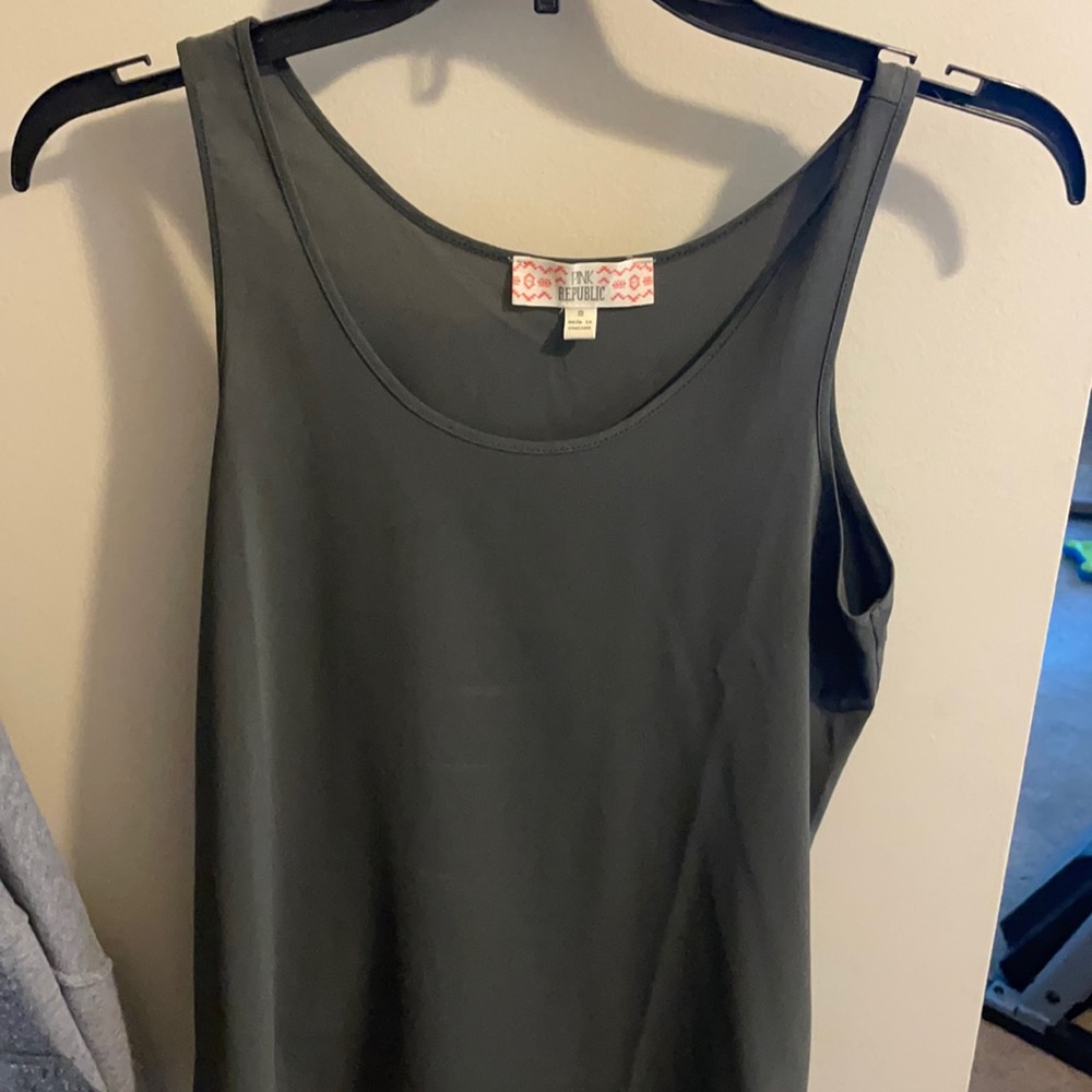Olive green tank top